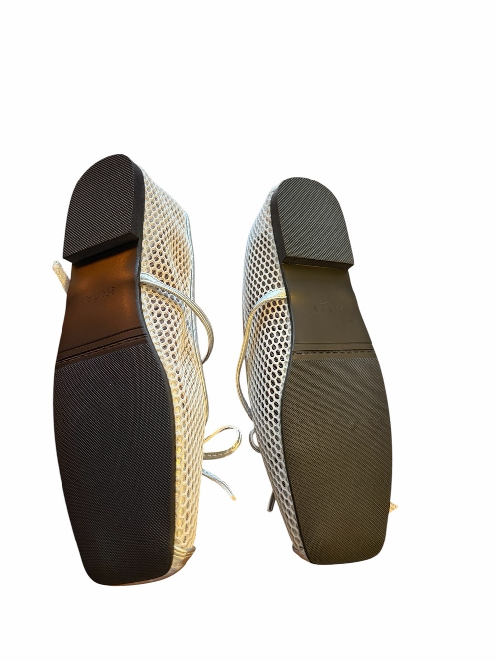 Women's Silver Mary Jane Ballet Flats - Lightweight Breathable Style - Picture 7 of 7